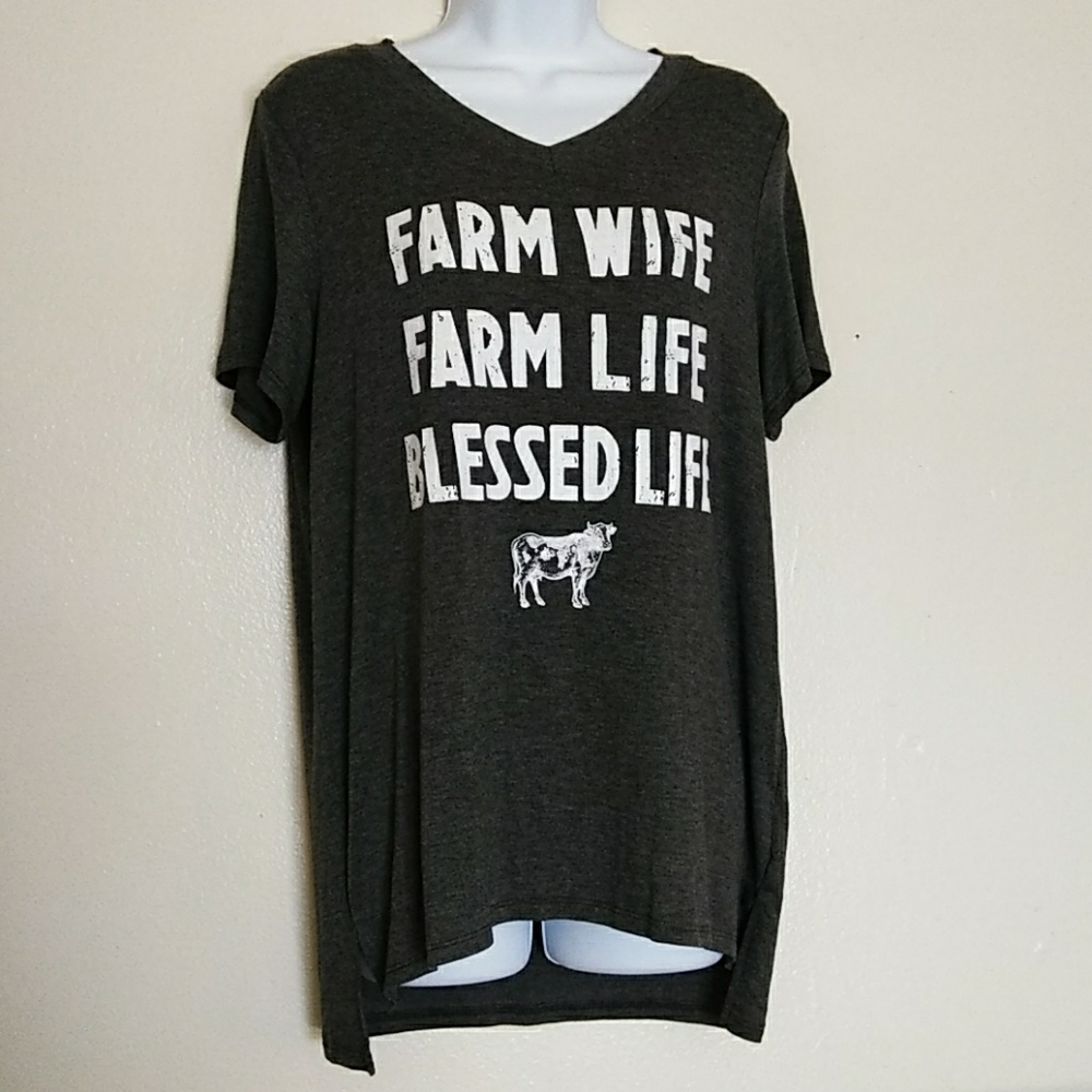 NEW Graphic Top "Farm Wife"
